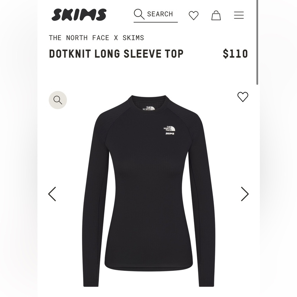 Skims x The North Face Dotknit Long Sleeve Top